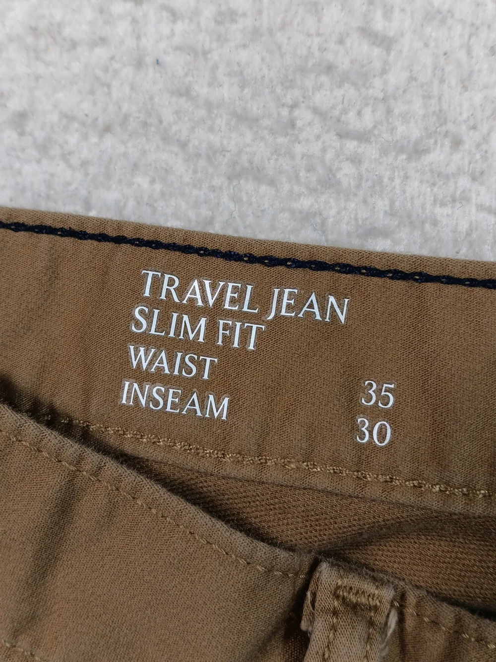 Banana Republic Jeans Mens 35x30 Tan Travel Jean Slim Fit Stretch Casual